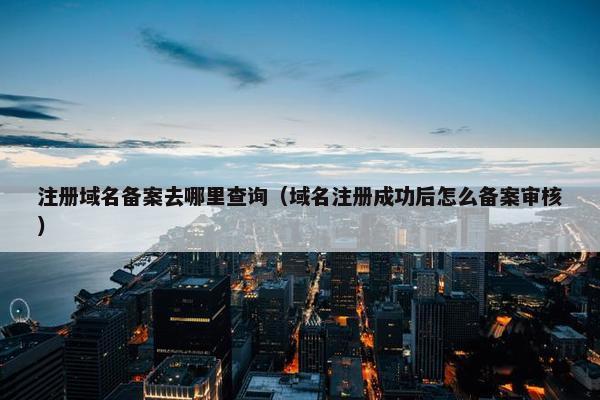 注册域名备案去哪里查询（域名注册成功后怎么备案审核）