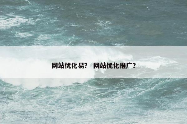 网站优化易？ 网站优化推广？
