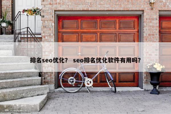 排名seo优化？ seo排名优化软件有用吗？