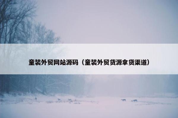 童装外贸网站源码（童装外贸货源拿货渠道）