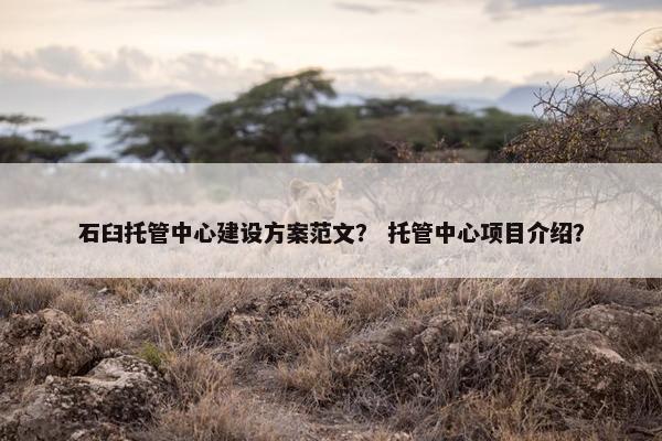 石臼托管中心建设方案范文？ 托管中心项目介绍？