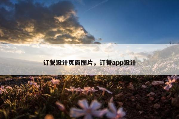 订餐设计页面图片，订餐app设计