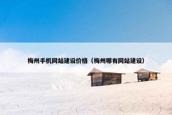 梅州手机网站建设价格（梅州哪有网站建设）