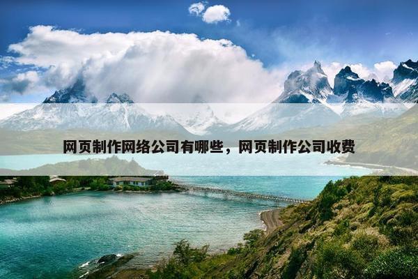 网页制作网络公司有哪些，网页制作公司收费