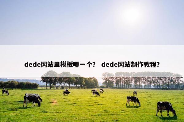 dede网站里模板哪一个？ dede网站制作教程？