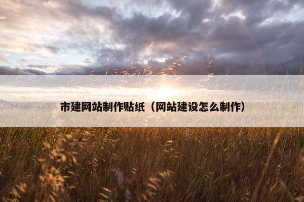 市建网站制作贴纸（网站建设怎么制作）