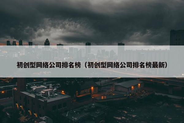 初创型网络公司排名榜（初创型网络公司排名榜最新）