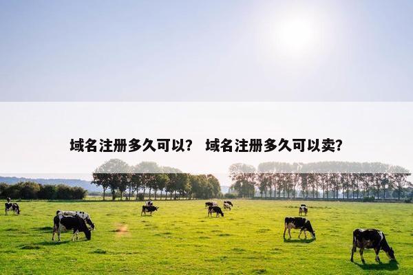 域名注册多久可以？ 域名注册多久可以卖？