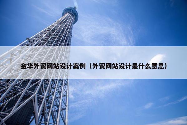 金华外贸网站设计案例（外贸网站设计是什么意思）