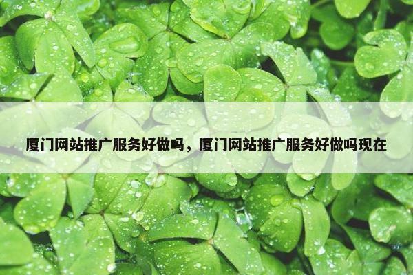 厦门网站推广服务好做吗，厦门网站推广服务好做吗现在