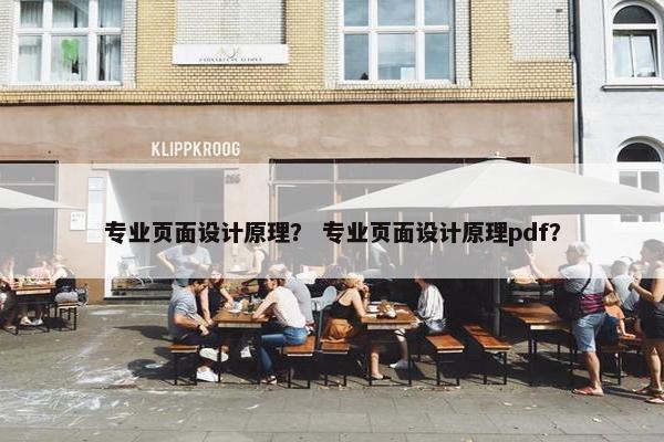 专业页面设计原理？ 专业页面设计原理pdf？