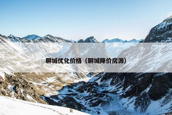 聊城优化价格（聊城降价房源）