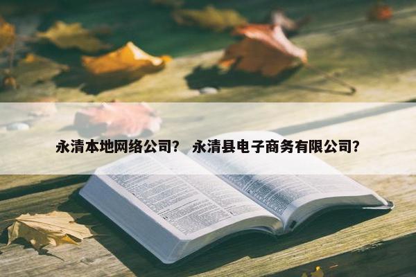 永清本地网络公司？ 永清县电子商务有限公司？