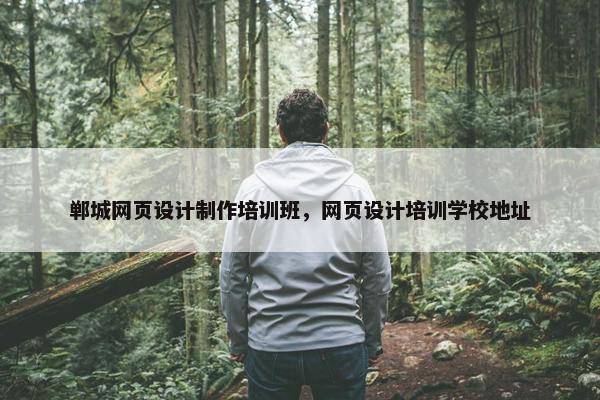 郸城网页设计制作培训班，网页设计培训学校地址