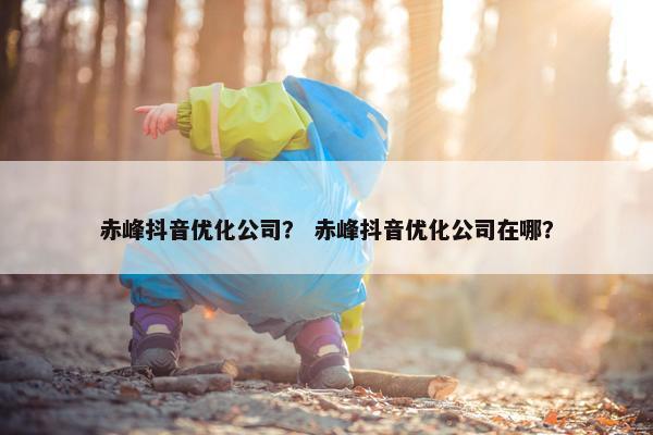 赤峰抖音优化公司？ 赤峰抖音优化公司在哪？