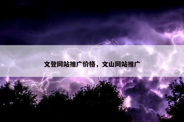 文登网站推广价格，文山网站推广