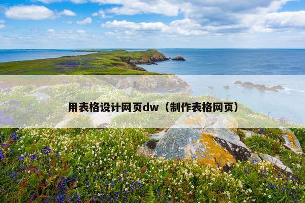 用表格设计网页dw（制作表格网页）