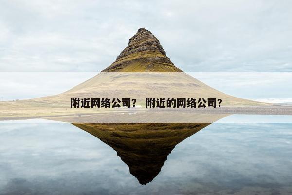 附近网络公司？ 附近的网络公司？