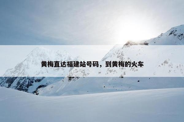 黄梅直达福建站号码，到黄梅的火车