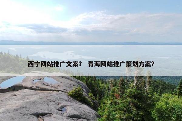 西宁网站推广文案？ 青海网站推广策划方案？