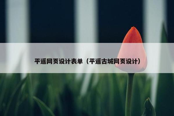 平遥网页设计表单（平遥古城网页设计）