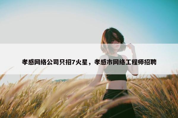 孝感网络公司只招7火星，孝感市网络工程师招聘