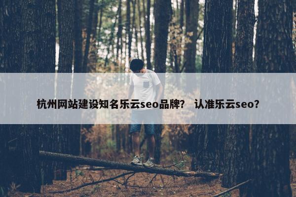 杭州网站建设知名乐云seo品牌？ 认准乐云seo？