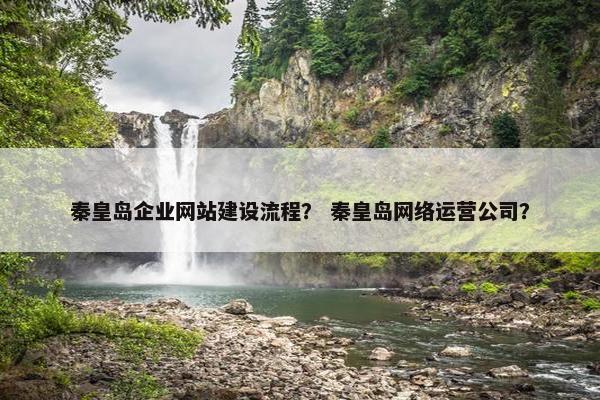秦皇岛企业网站建设流程？ 秦皇岛网络运营公司？
