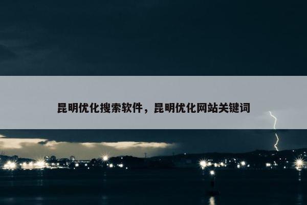 昆明优化搜索软件，昆明优化网站关键词