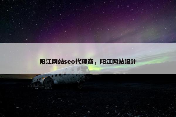 阳江网站seo代理商，阳江网站设计