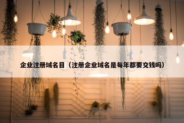 企业注册域名目（注册企业域名是每年都要交钱吗）