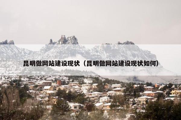昆明做网站建设现状（昆明做网站建设现状如何）