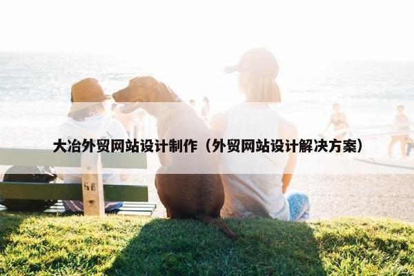 大冶外贸网站设计制作（外贸网站设计解决方案）