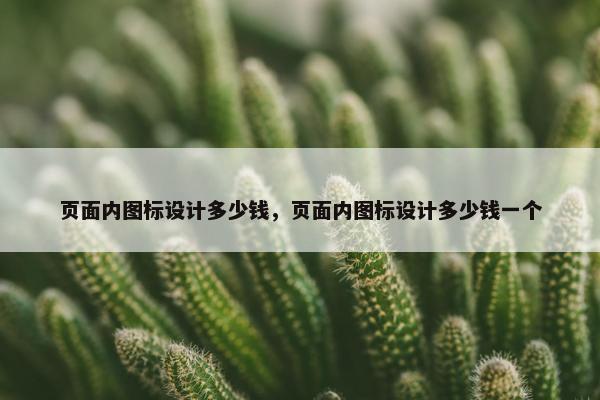 页面内图标设计多少钱，页面内图标设计多少钱一个