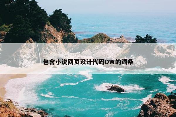 包含小说网页设计代码DW的词条