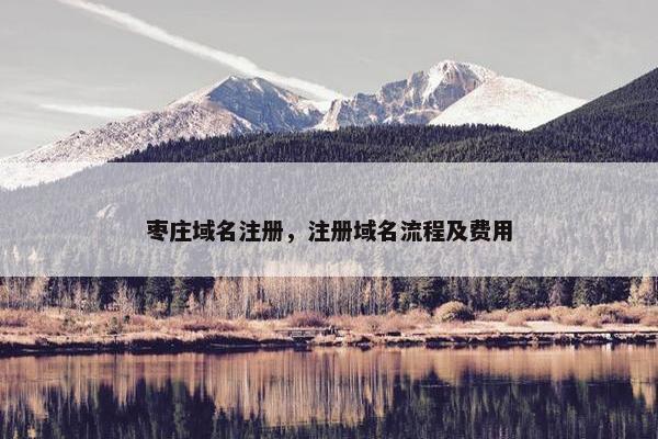 枣庄域名注册，注册域名流程及费用