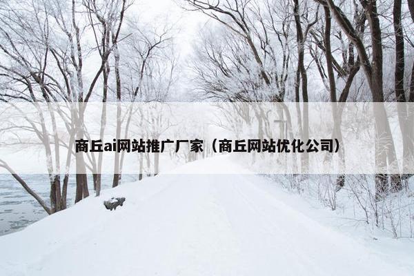 商丘ai网站推广厂家（商丘网站优化公司）