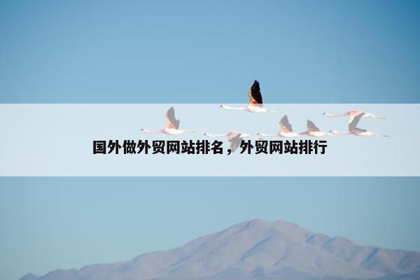 国外做外贸网站排名，外贸网站排行