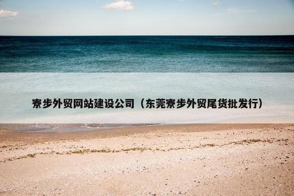 寮步外贸网站建设公司（东莞寮步外贸尾货批发行）