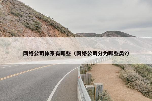 网络公司体系有哪些（网络公司分为哪些类?）