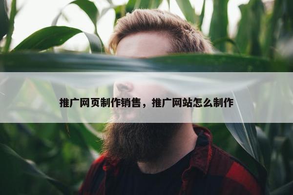 推广网页制作销售，推广网站怎么制作