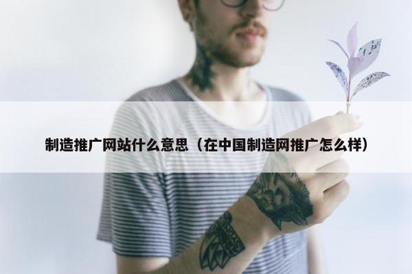 制造推广网站什么意思（在中国制造网推广怎么样）