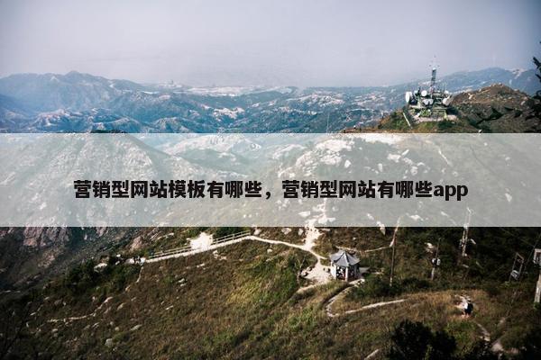 营销型网站模板有哪些，营销型网站有哪些app
