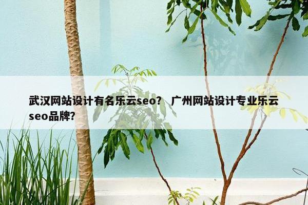武汉网站设计有名乐云seo？ 广州网站设计专业乐云seo品牌？