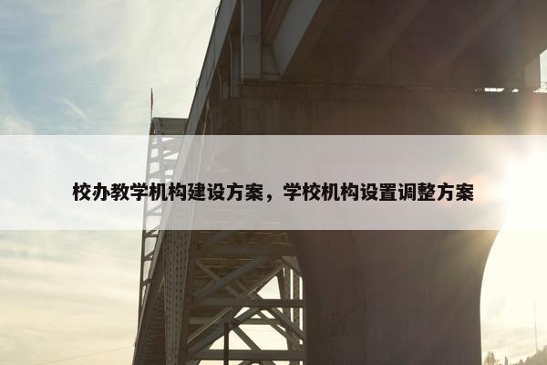 校办教学机构建设方案，学校机构设置调整方案