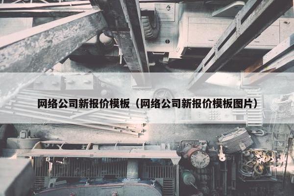 网络公司新报价模板（网络公司新报价模板图片）