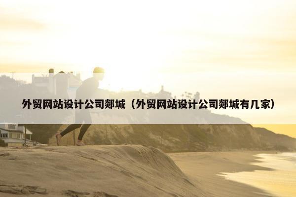 外贸网站设计公司郯城（外贸网站设计公司郯城有几家）