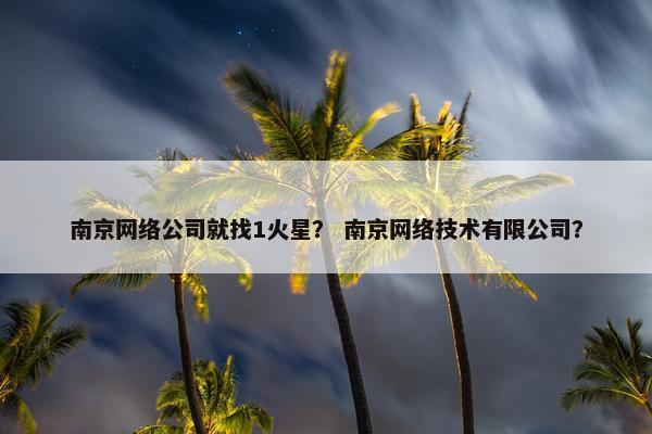 南京网络公司就找1火星？ 南京网络技术有限公司？