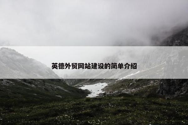 英德外贸网站建设的简单介绍