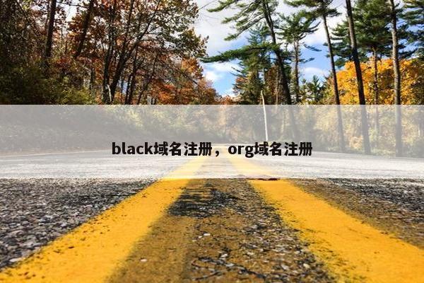 black域名注册，org域名注册